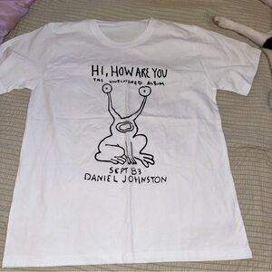 NWOT White Daniel Johnston Tee large
